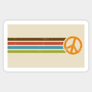 RETRO PEACE STRIPES - 70s Vintage Color Palette Sticker